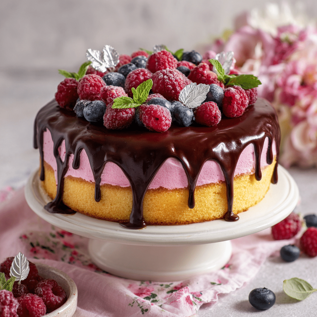 Chocolate Raspberry Mousse Cake