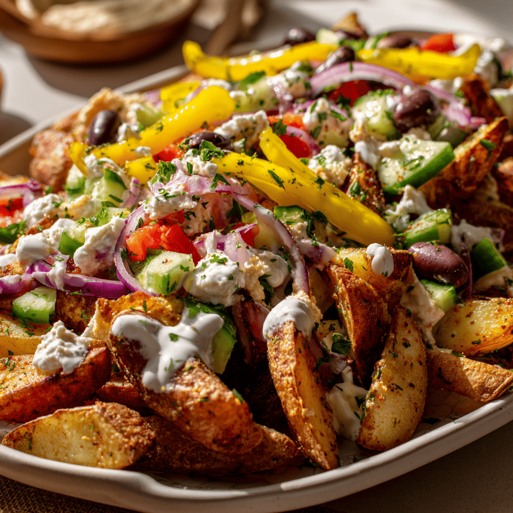 Loaded Mediterranean Potato Wedges