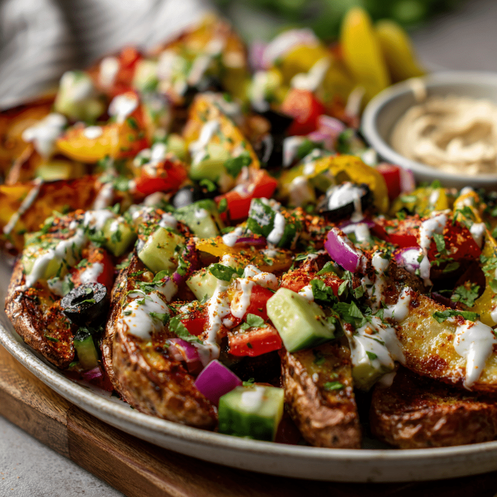 Loaded Mediterranean Potato Wedges