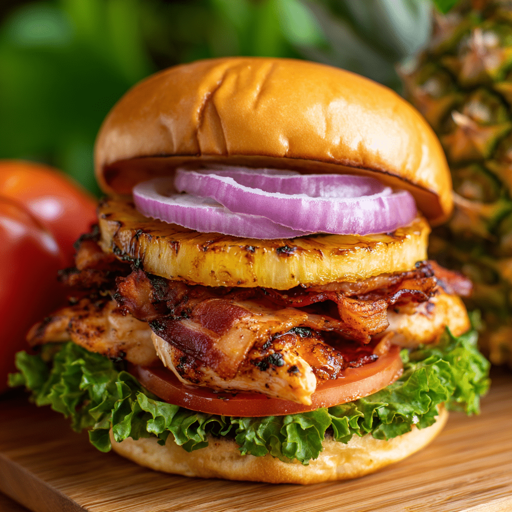 Grilled Hawaiian Chicken Sandwiches
