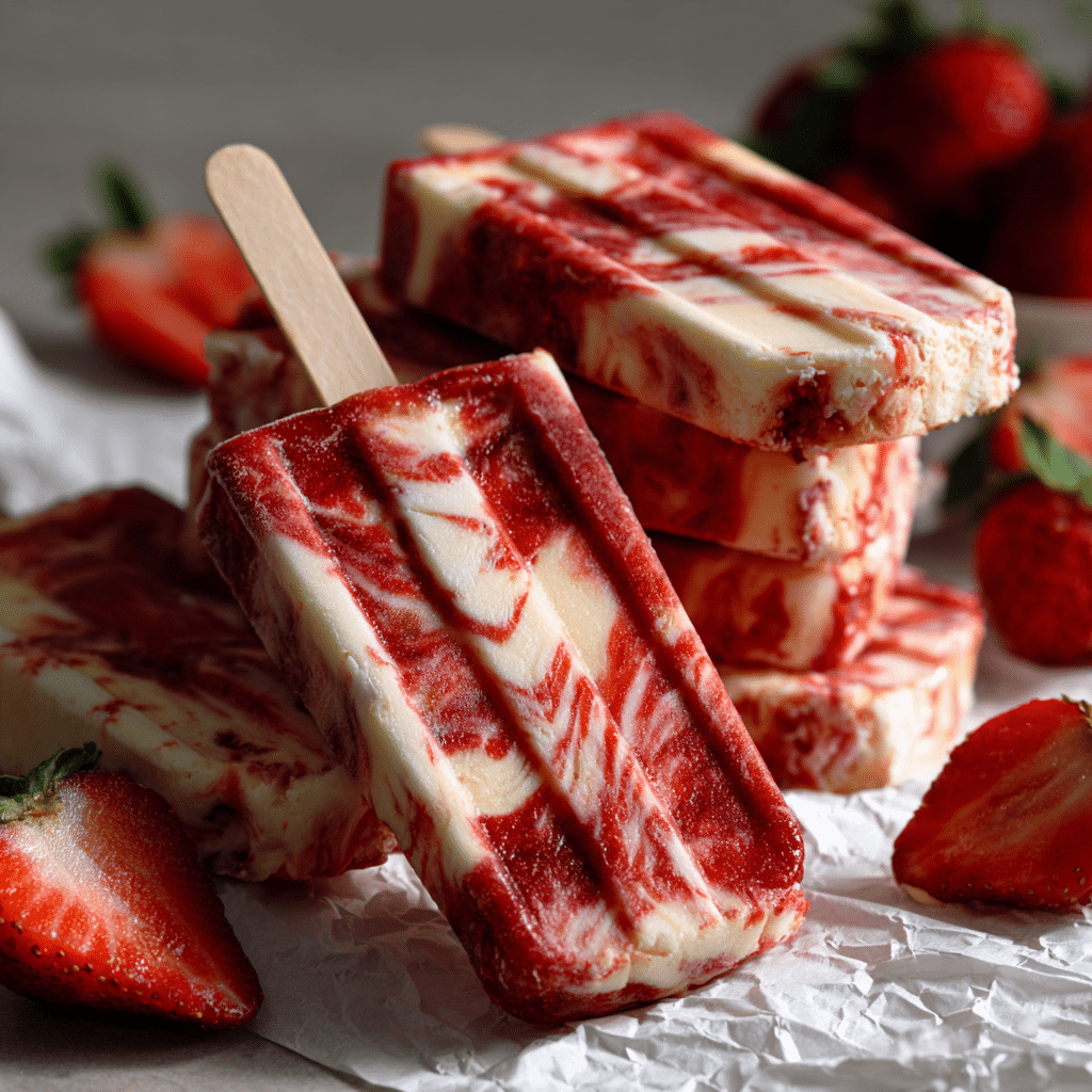Strawberry Yogurt Popsicles