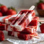 Strawberry Yogurt Popsicles
