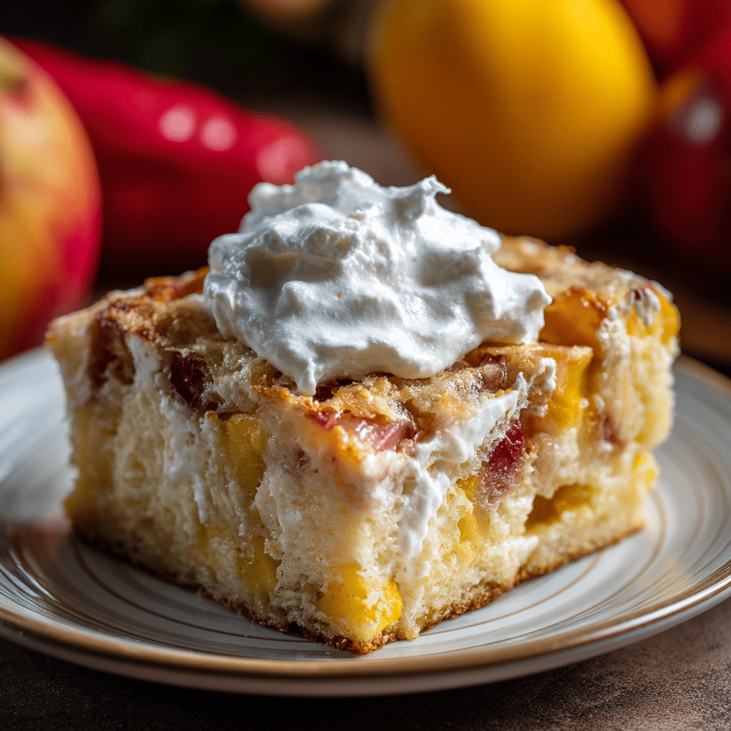 Easy Rhubarb Custard Cake