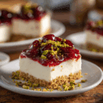Lime Cherry Pistachio Cheesecake