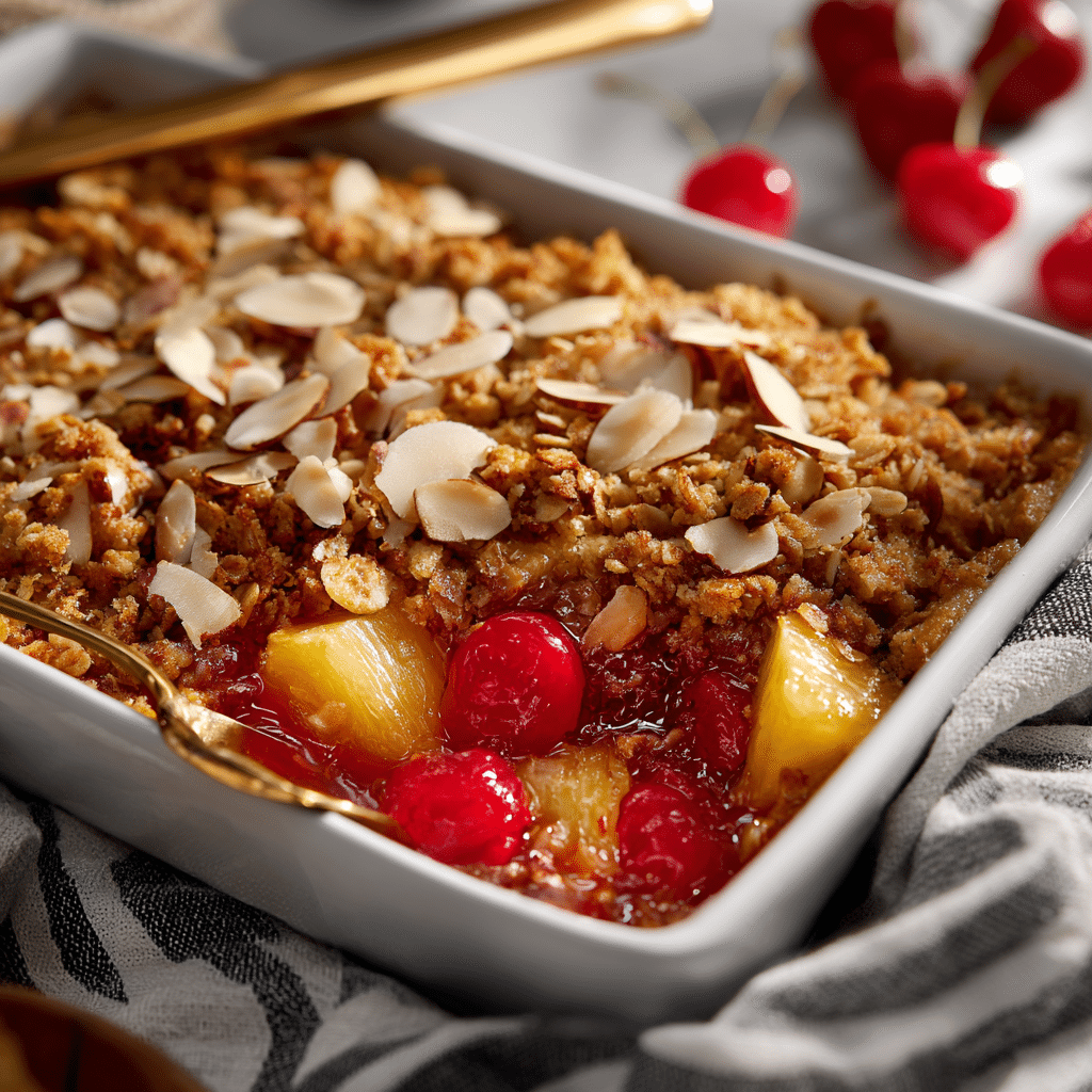 Easy Pineapple Cherry Dump Cake