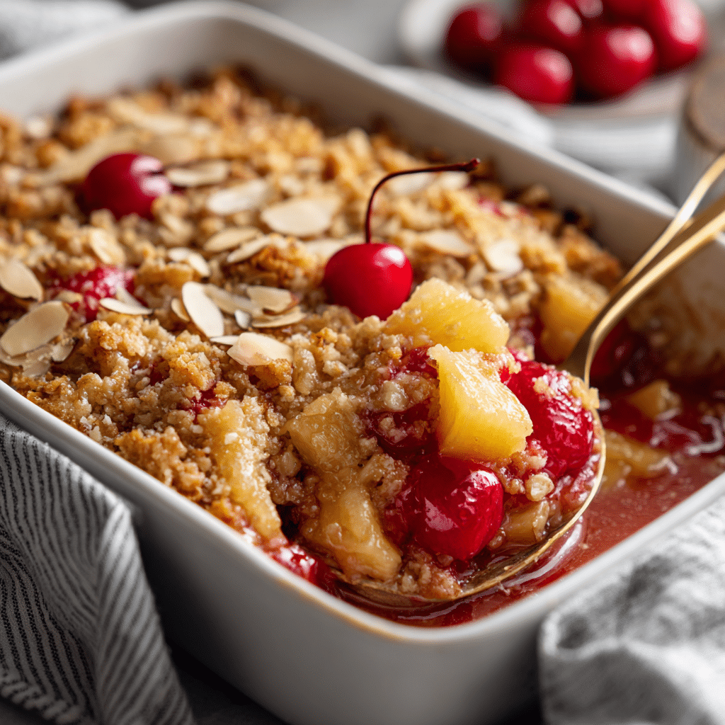 Easy Pineapple Cherry Dump Cake
