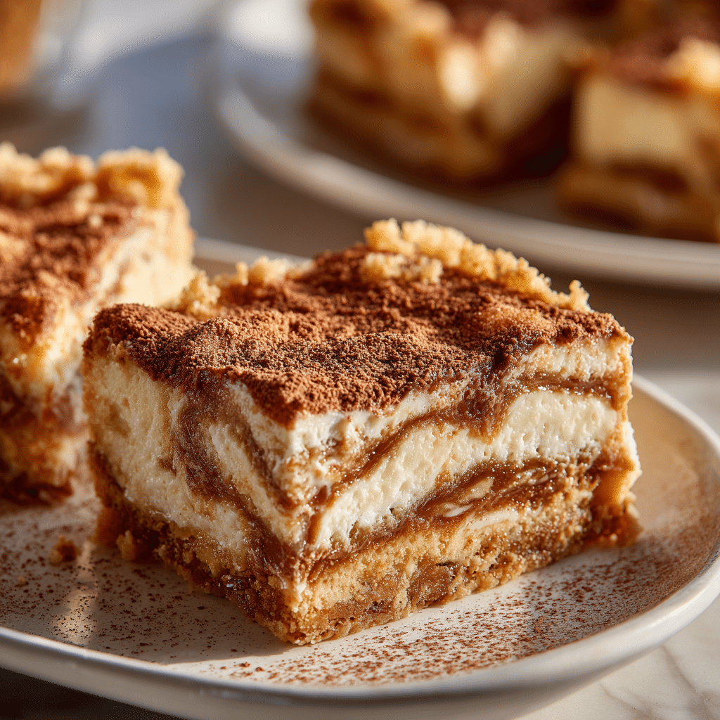 Blender Cinnamon Roll Cheesecake Bars
