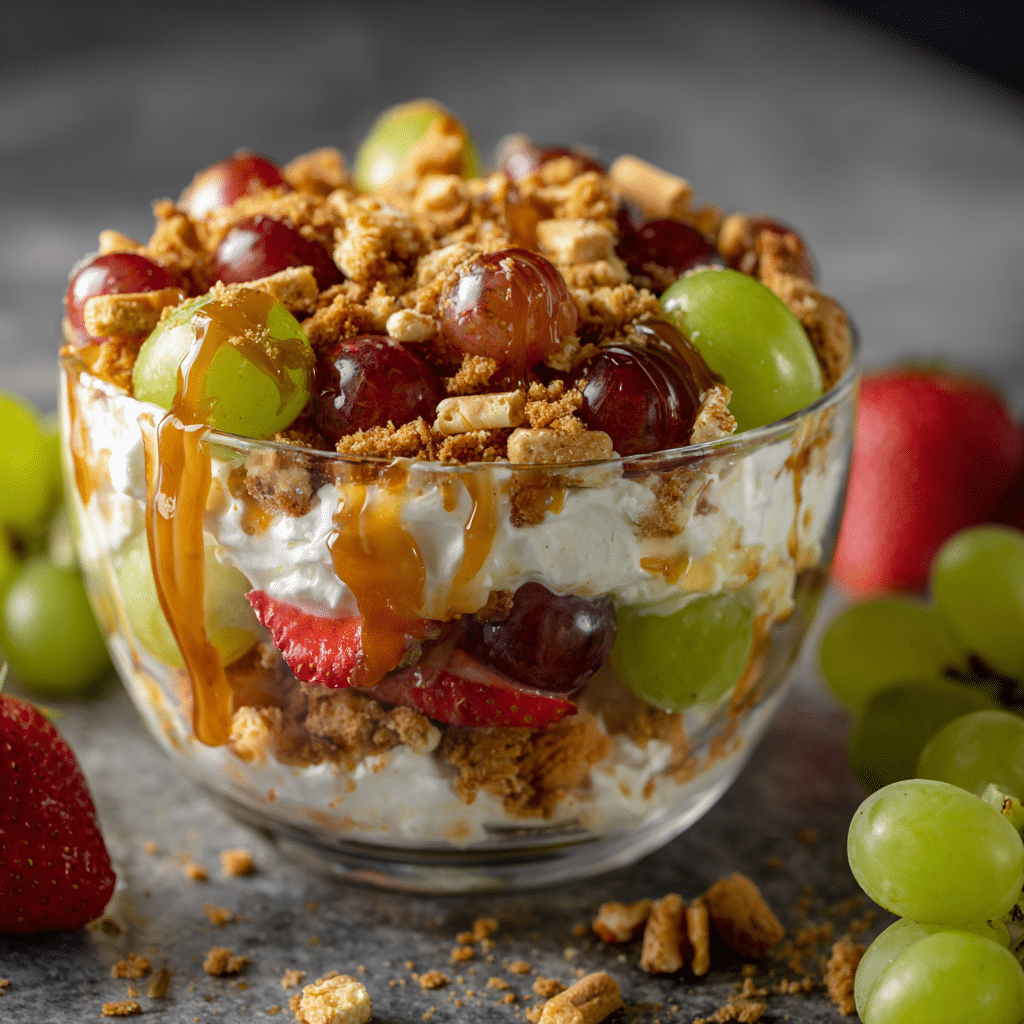Caramel Crunch Cheesecake Fruit Salad