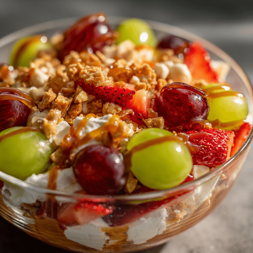 Caramel Crunch Cheesecake Fruit Salad