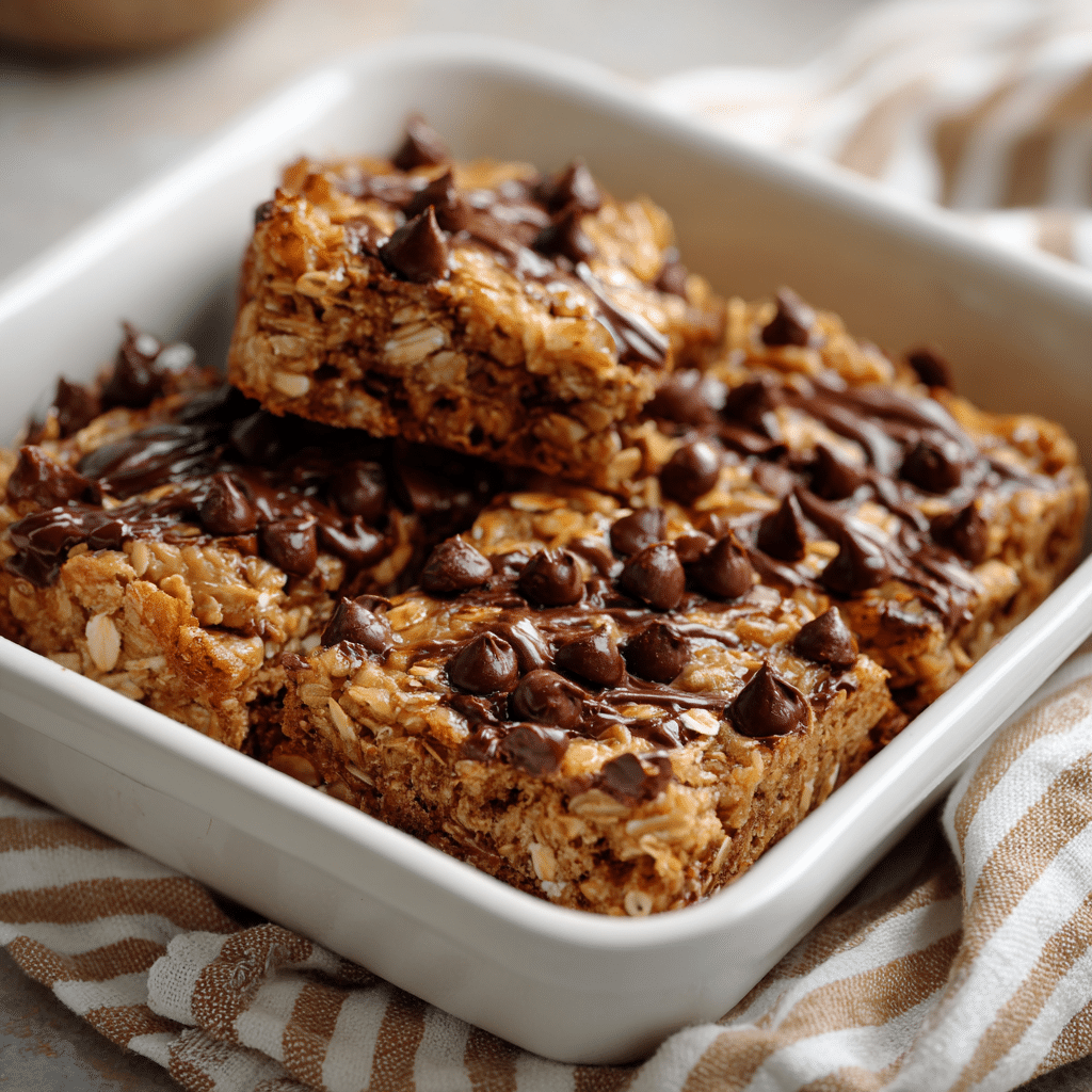 Chocolate Chip Peanut Butter Granola Cookie Bars