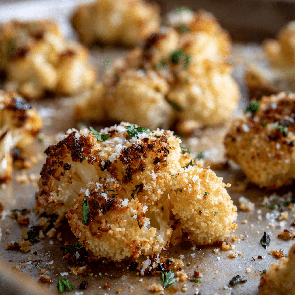 Crispy Parmesan Roasted Cauliflower