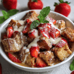 Strawberries & Cream French Toast Casserole