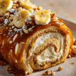Caramel Banana Cake Roll