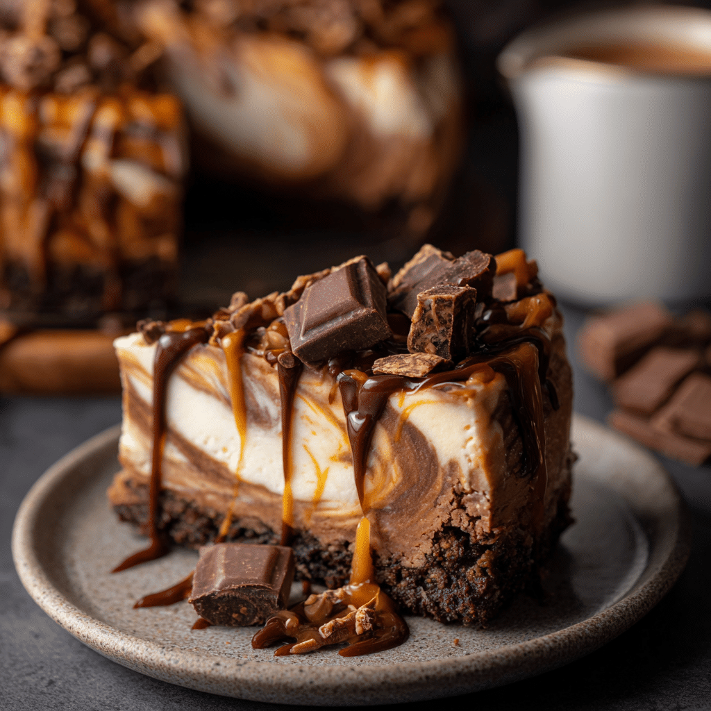 Caramel Chocolate Coffee Cheesecake