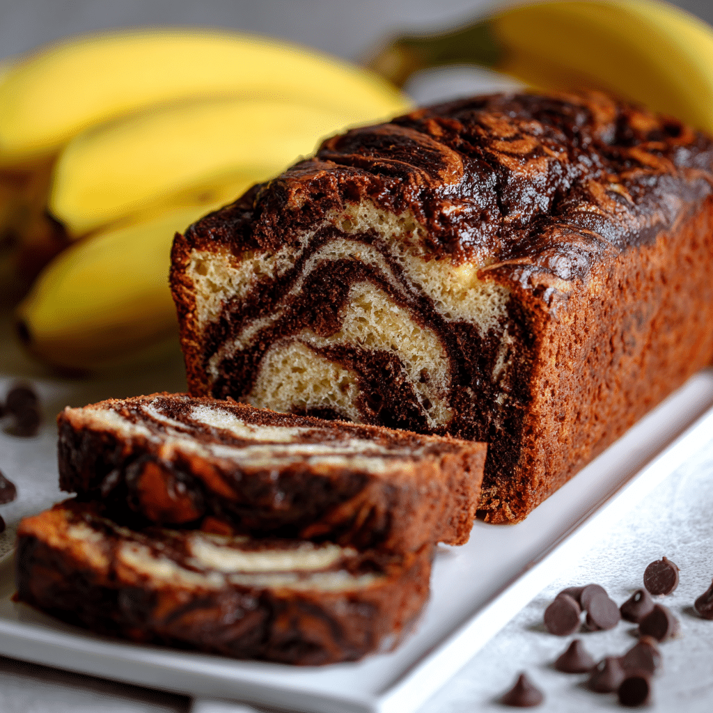 Chocolate Marble Banana Bread