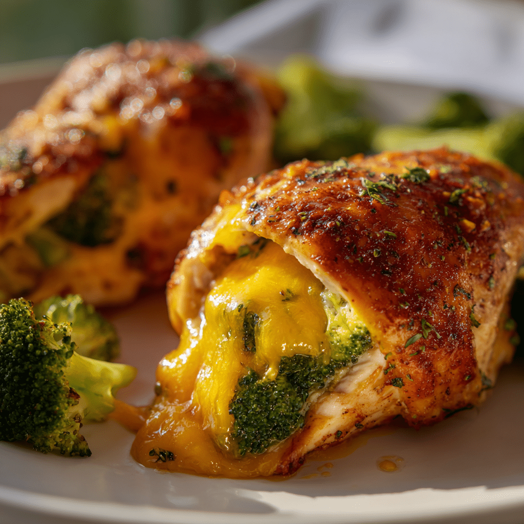 Broccoli Cheddar Stuffed Chicken