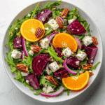 Arugula Salad with Beets, Oranges, Pecans, and Feta