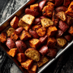 Roasted Apple Cinnamon Sweet Potatoes