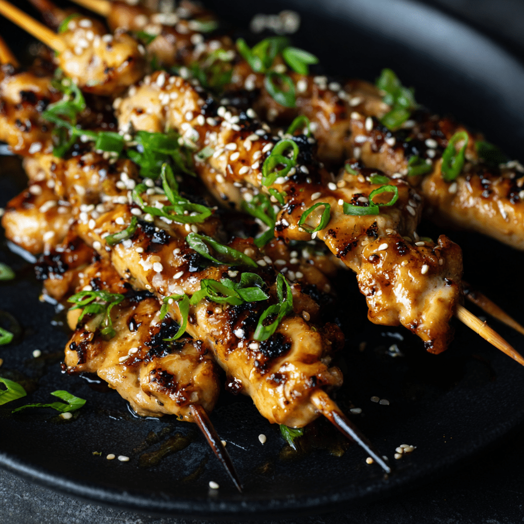 Honey Garlic Asian Chicken Kabobs