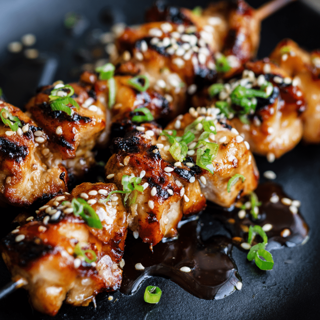 Honey Garlic Asian Chicken Kabobs