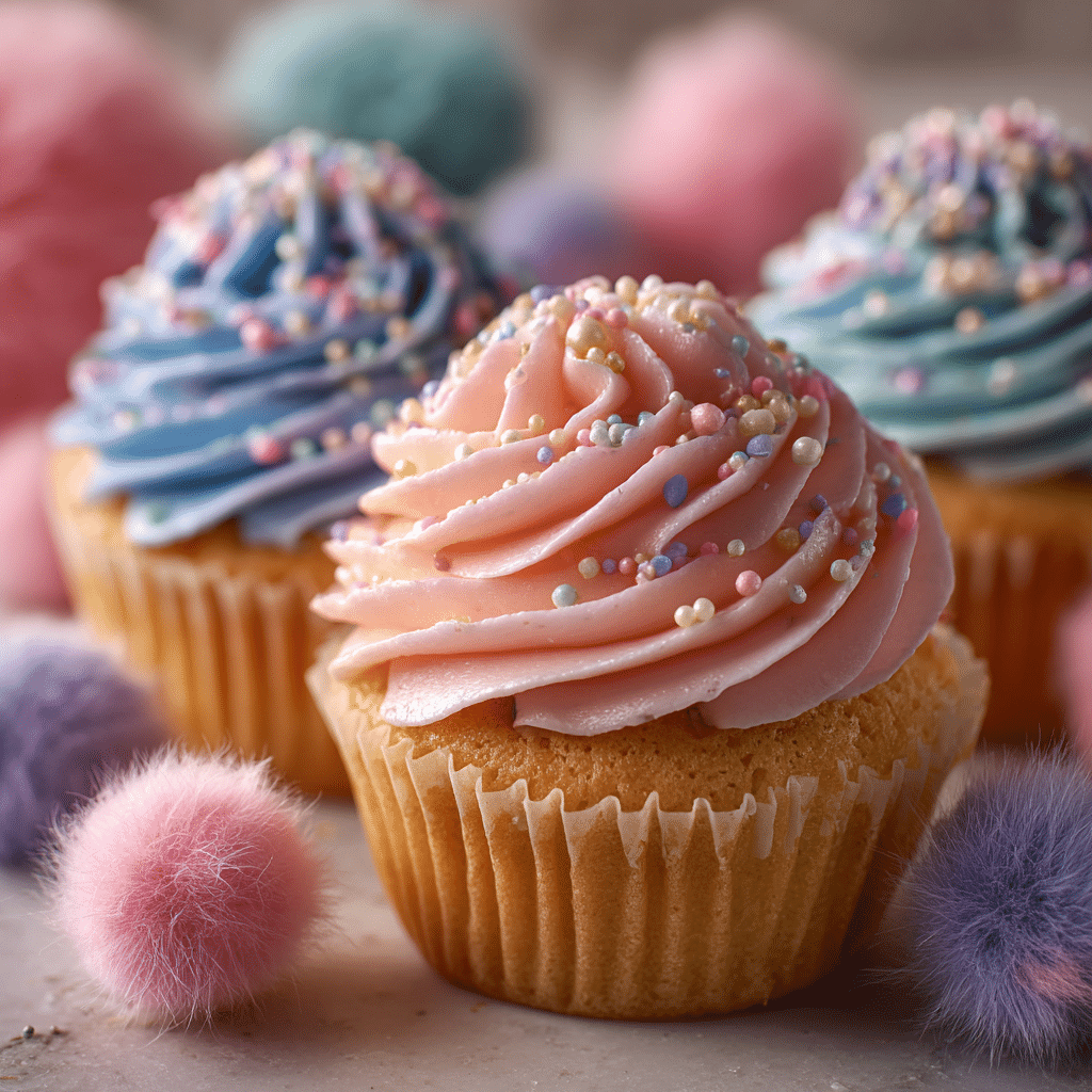 Cotton Candy Cupcakes