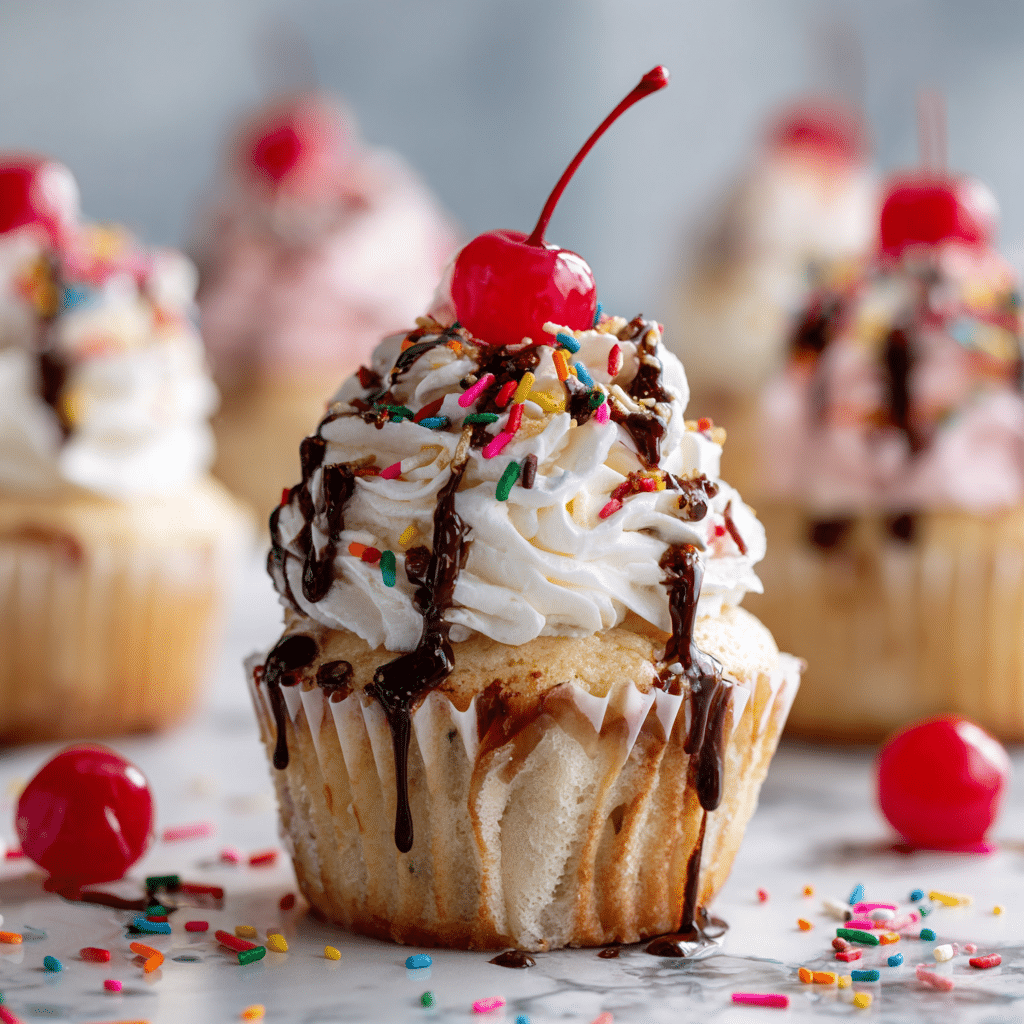 Ice Cream Sundae Cupcakes