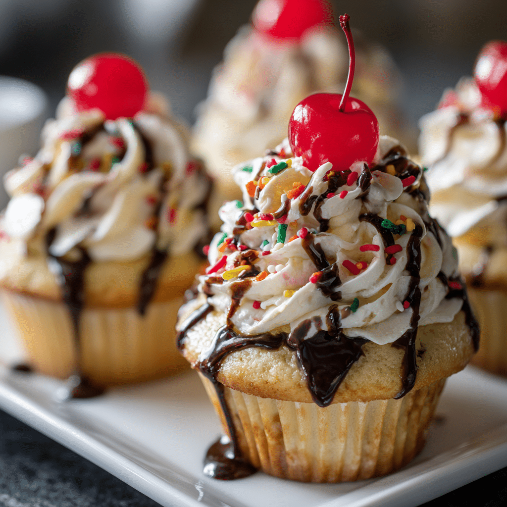 Ice Cream Sundae Cupcakes