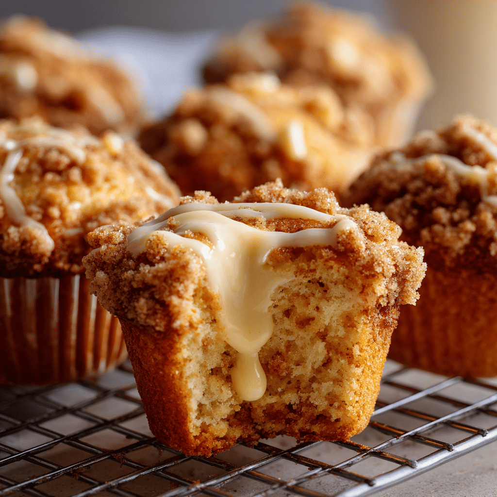 Coffee Cake Greek Yogurt Muffins