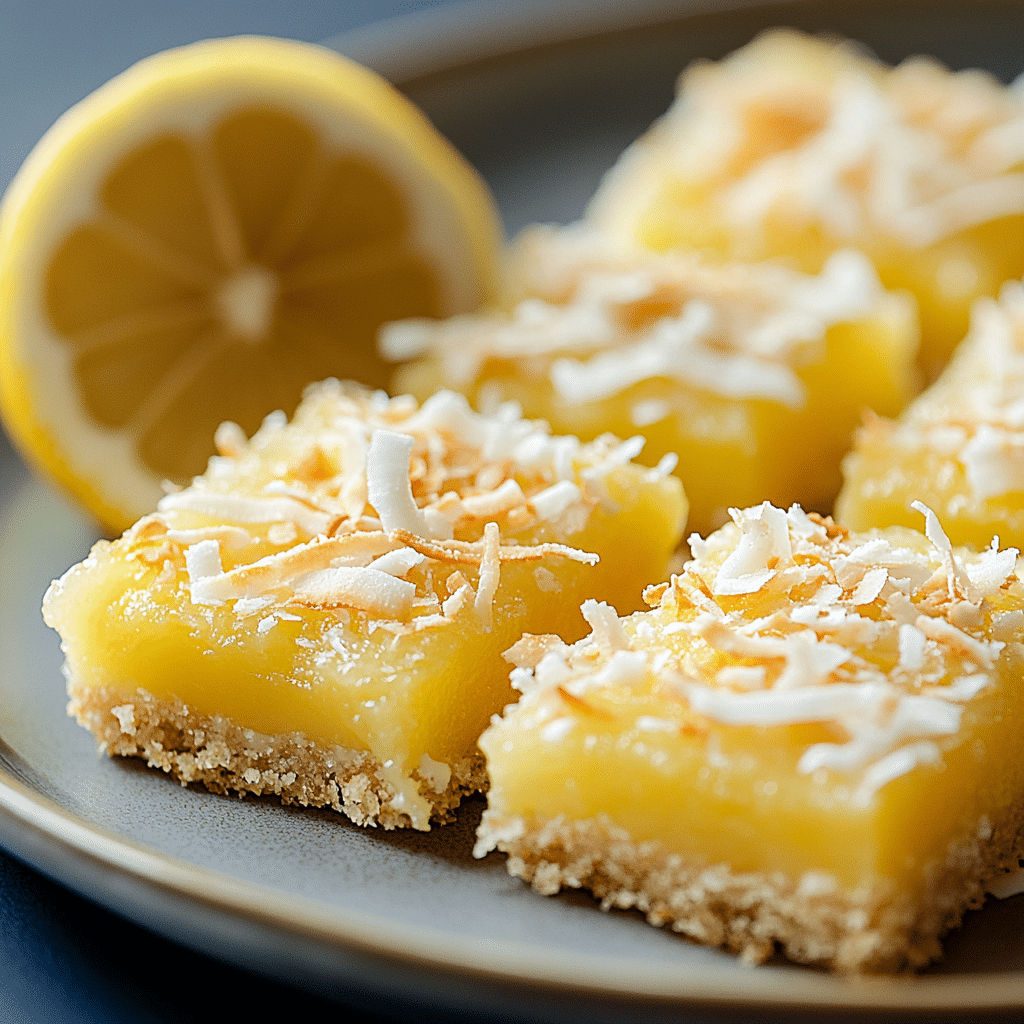 Toasted Coconut Lemon Bars