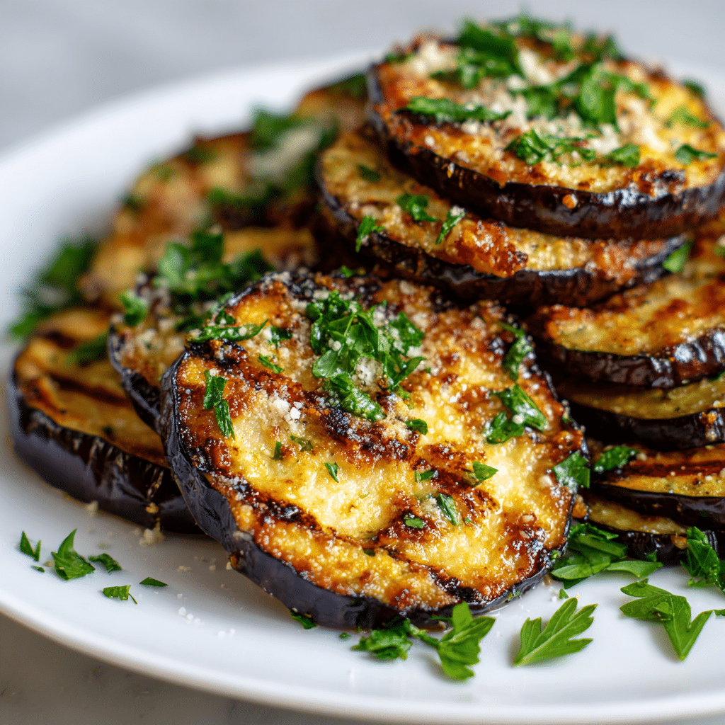 Garlic Parmesan Grilled Eggplant