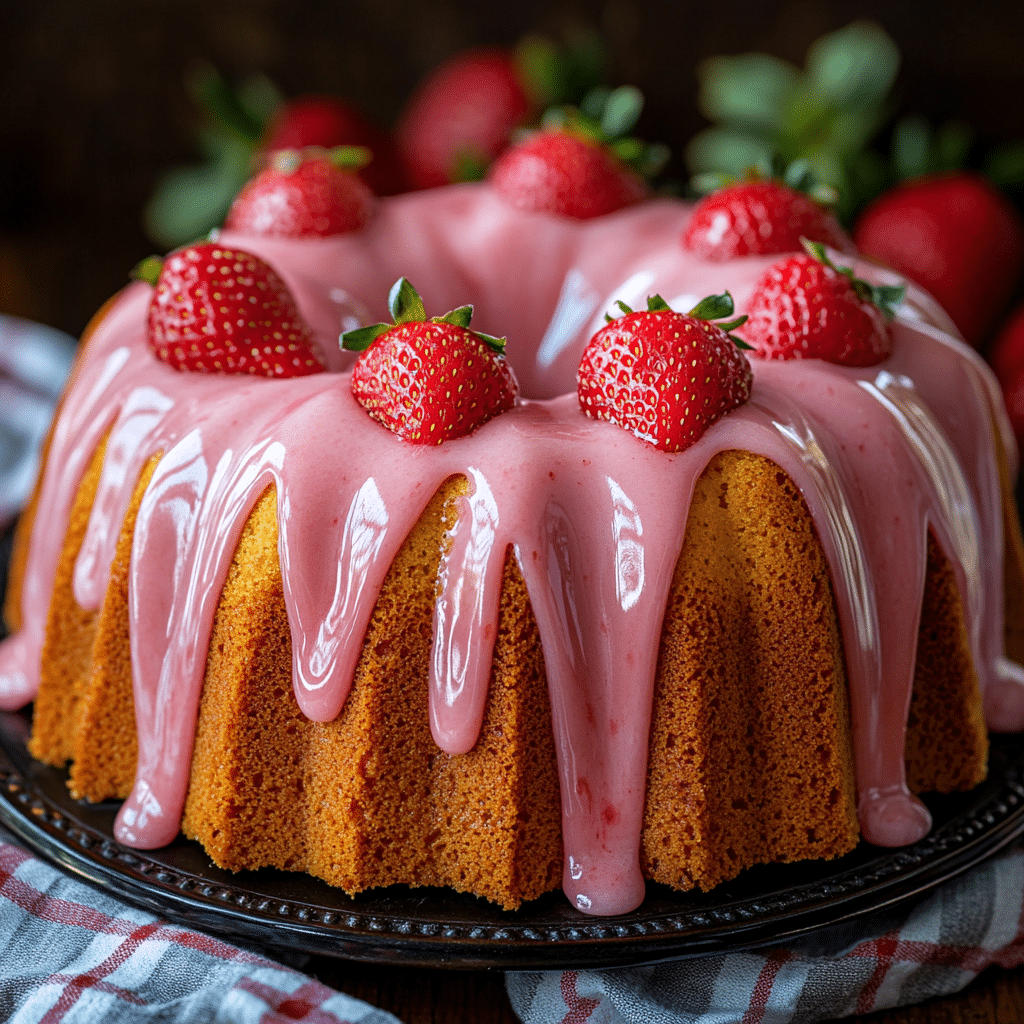 Strawberry Pound Cake