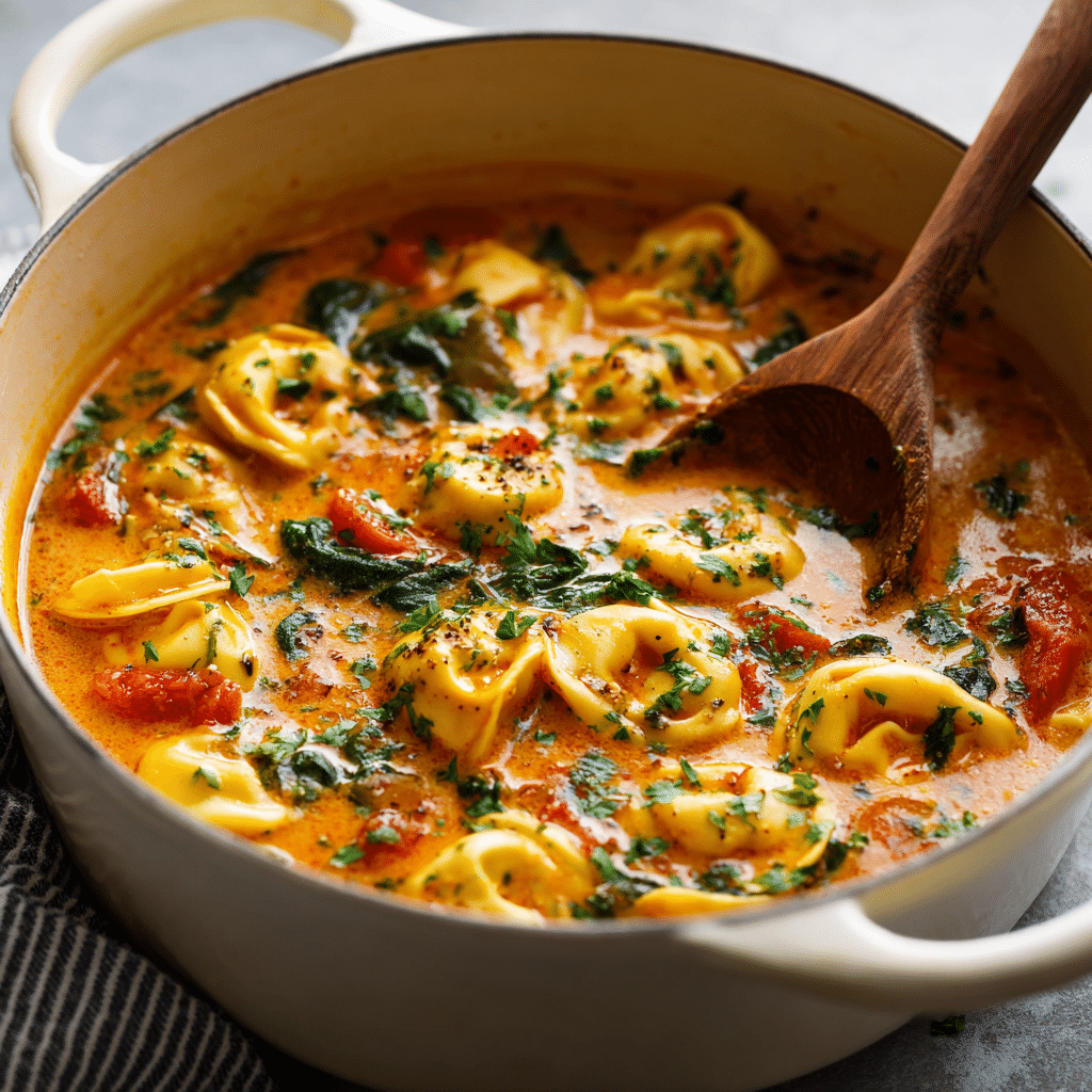 Creamy Sausage Tortellini Soup