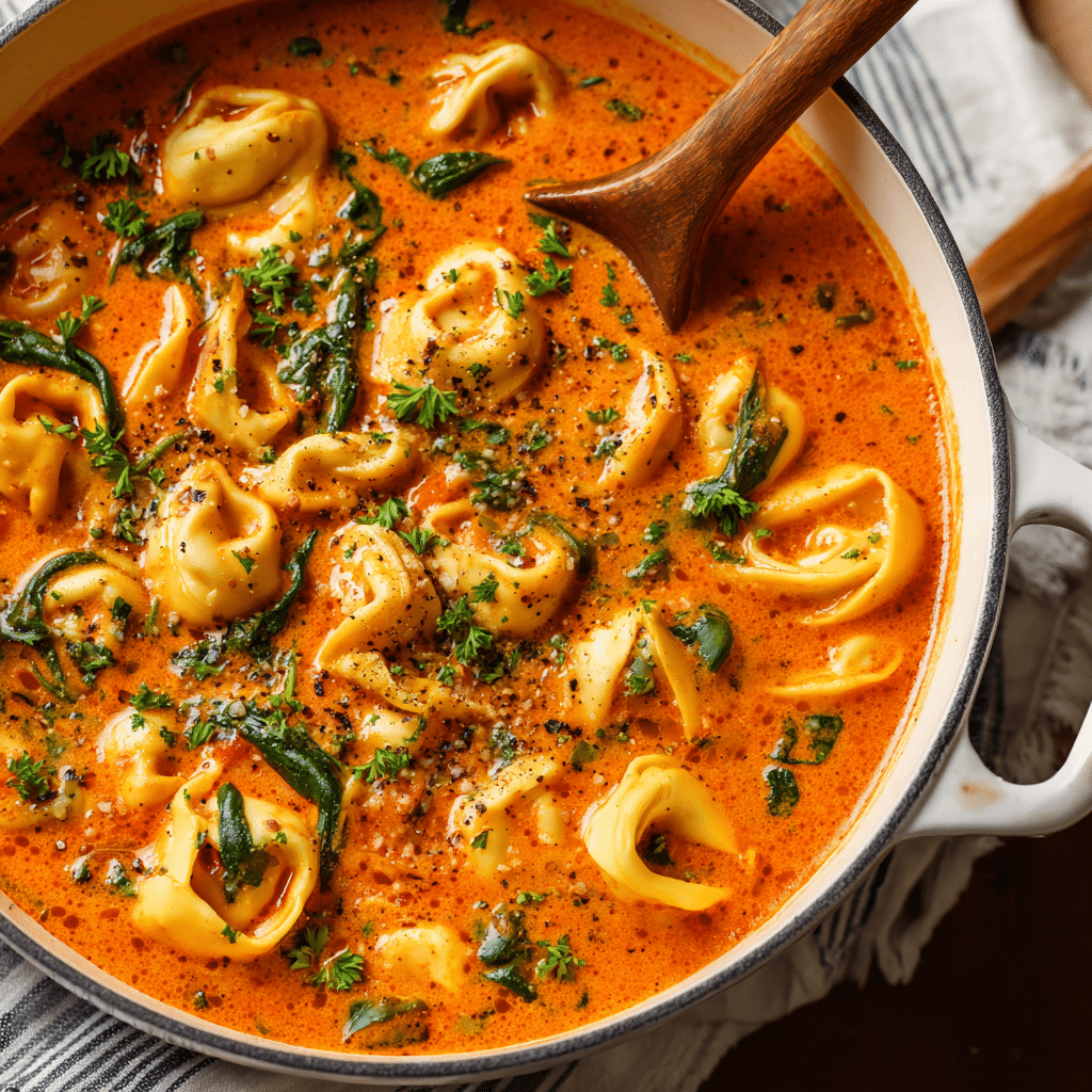 Creamy Sausage Tortellini Soup