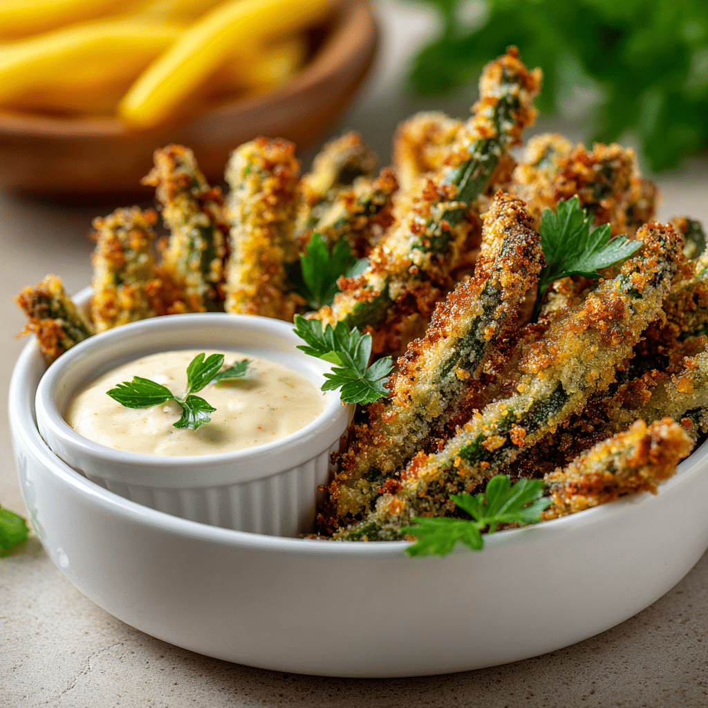 Crispy Parmesan Air Fryer Green Beans