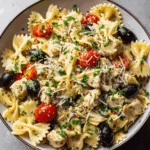 Greek Feta Chicken Pasta Salad