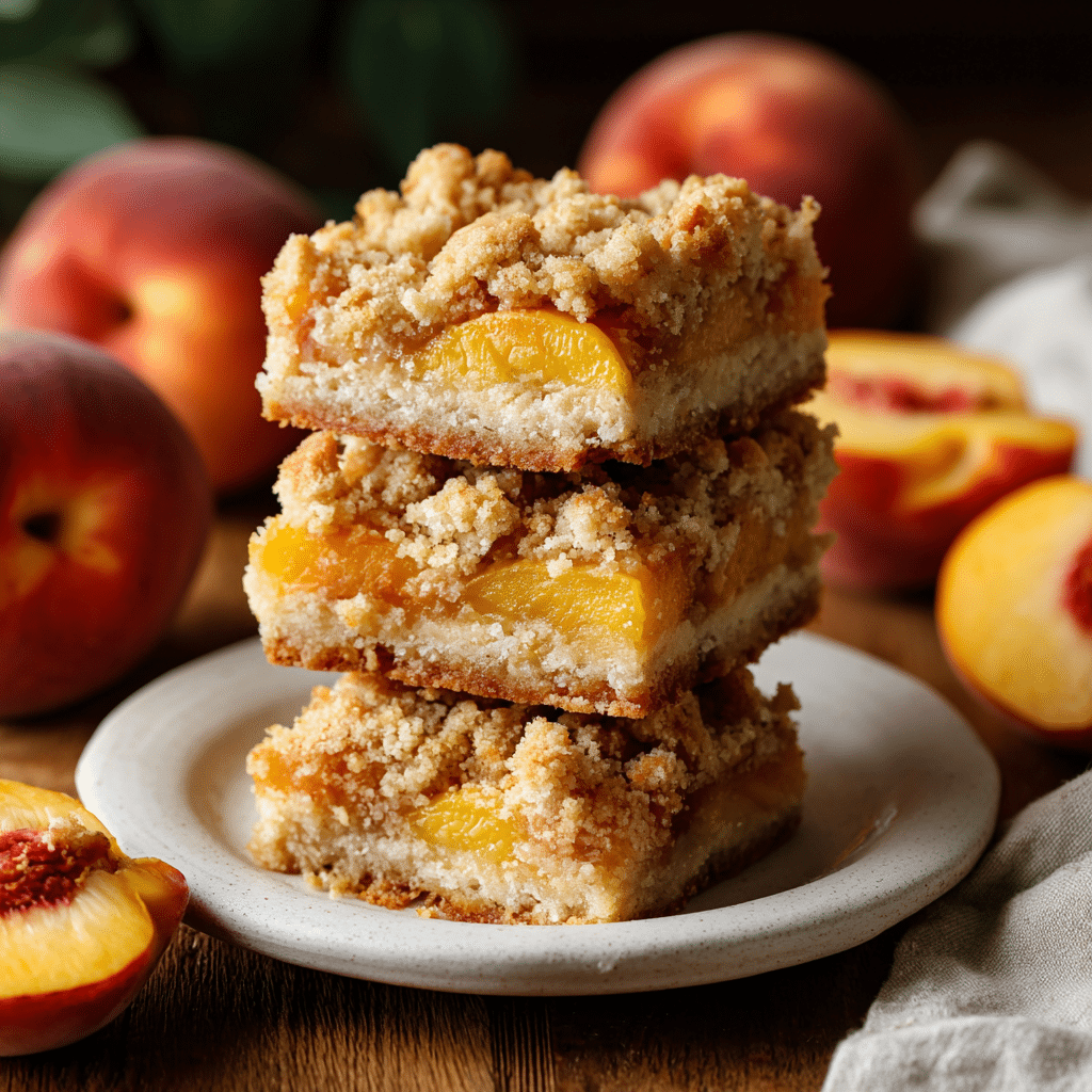 Fresh Peach Pie Bars