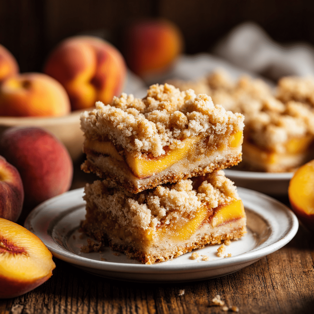 Fresh Peach Pie Bars