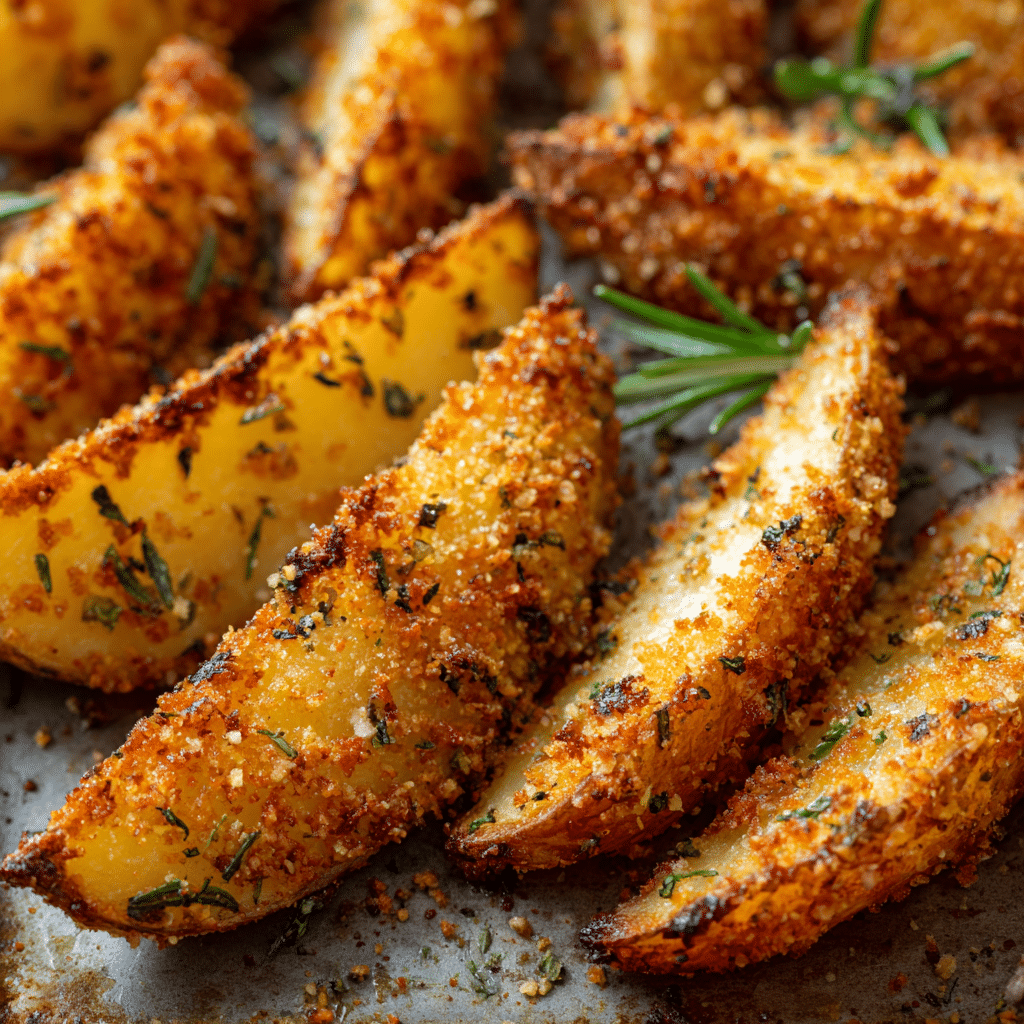 The Best Oven-Baked Crispy Parmesan Potato Wedges