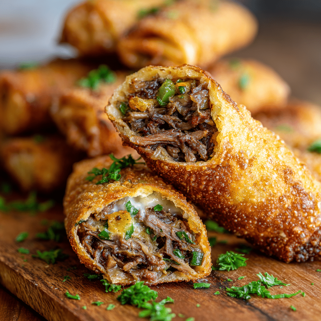 Philly Cheesesteak Egg Rolls