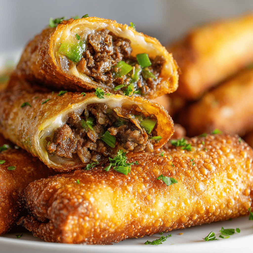 Philly Cheesesteak Egg Rolls