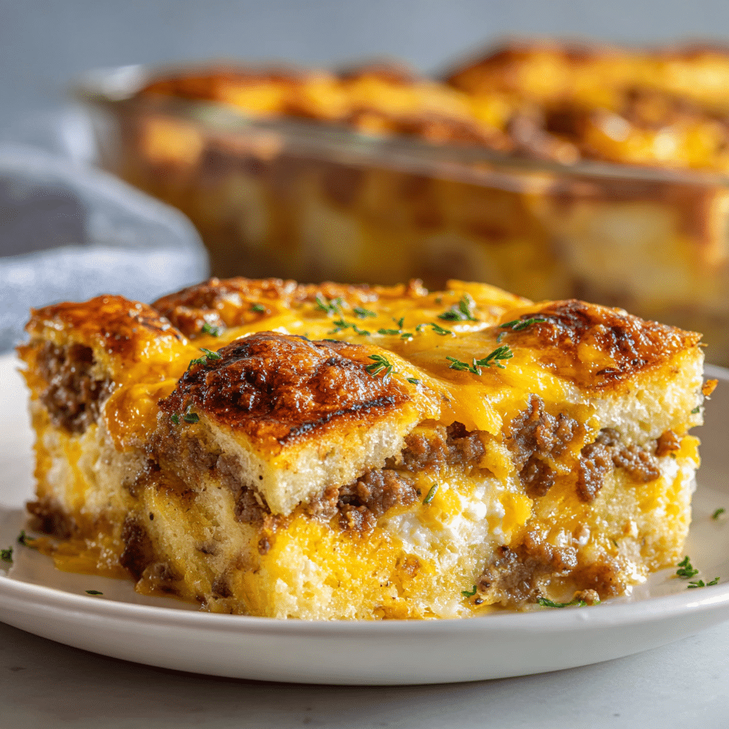 Easy Sausage Egg Biscuit Casserole Recipe