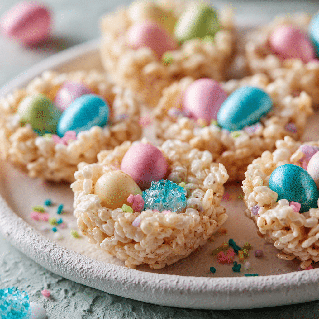 Easter Rice Krispie & Chocolate Mini Egg Nests