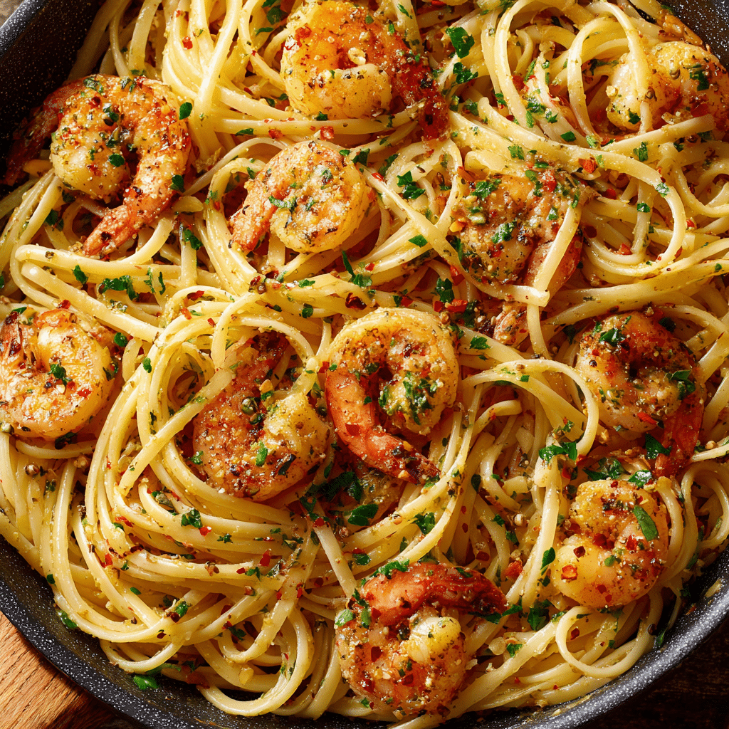 Shrimp Scampi with Spaghetti