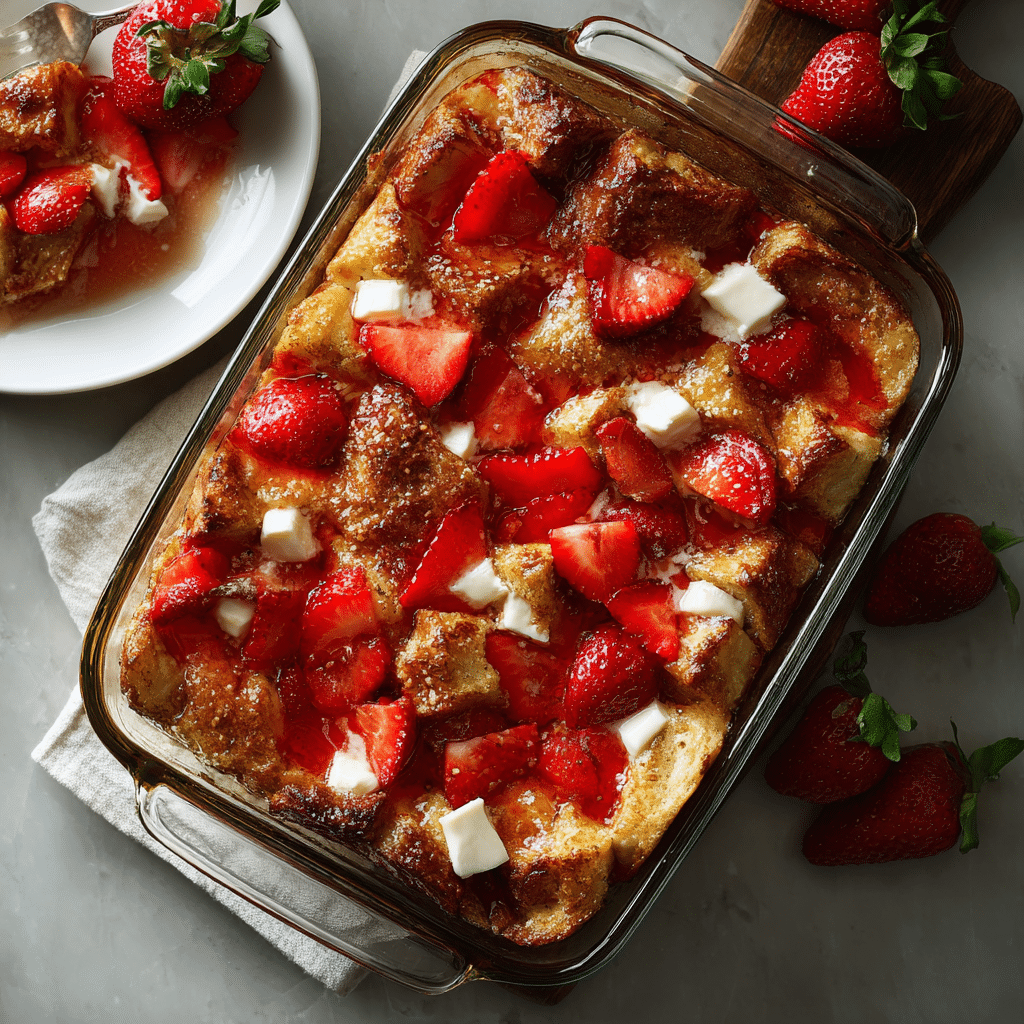 Strawberry Cream Cheese French Toast Bake