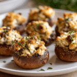 Garlic Butter and Feta Stuffed Mushrooms