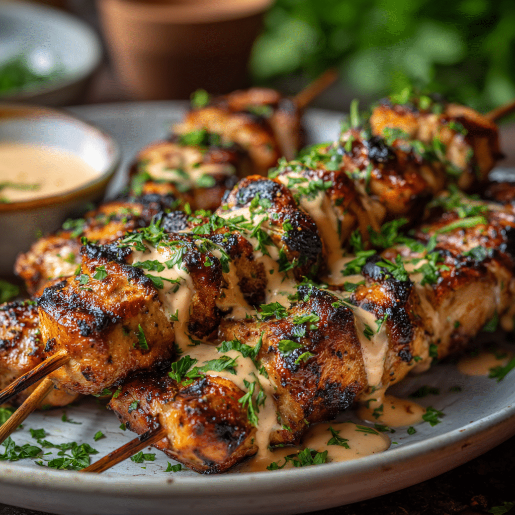Bang Bang Chicken Skewers