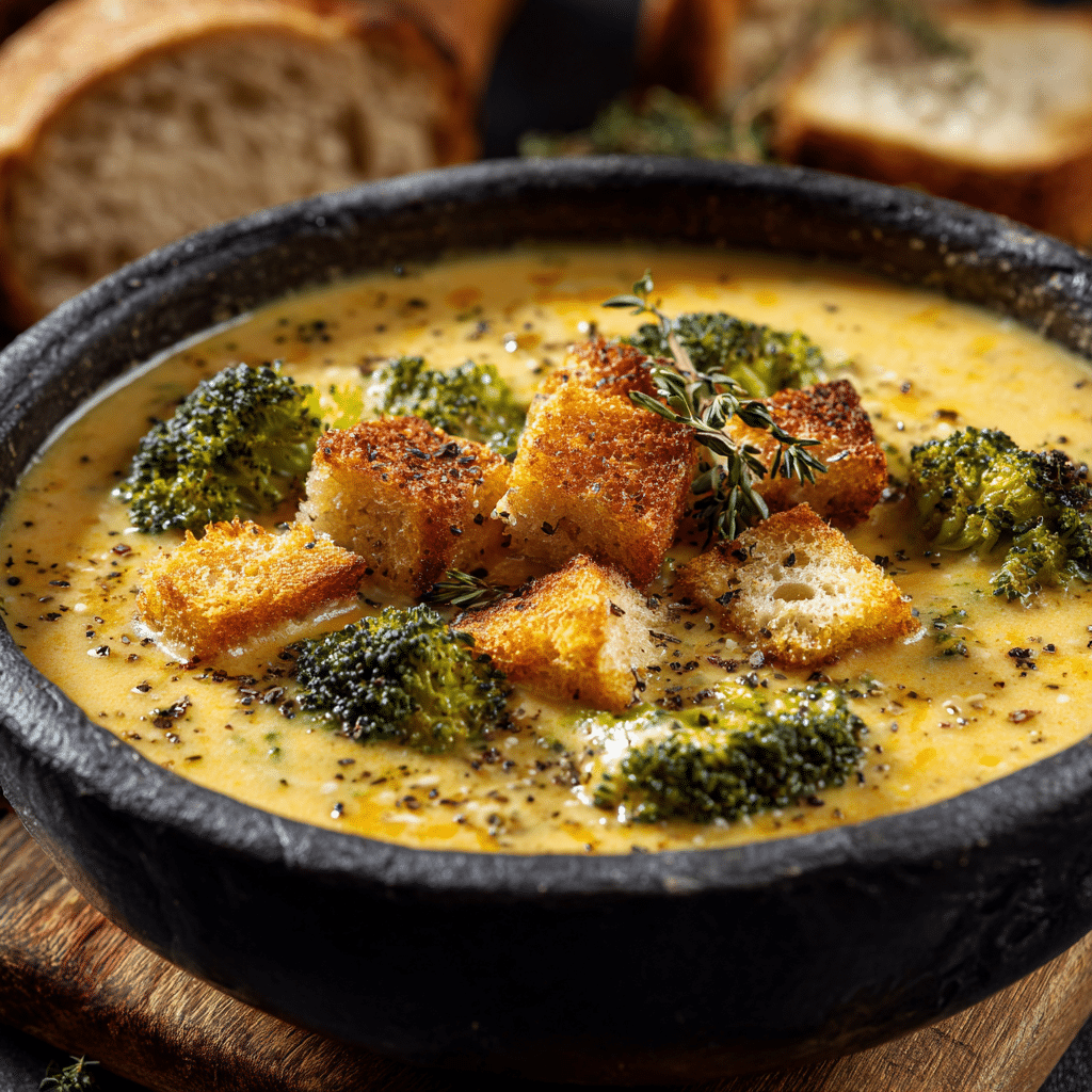 Roasted Broccoli Cheddar Soup