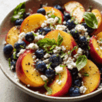 Blueberry Peach Feta Salad