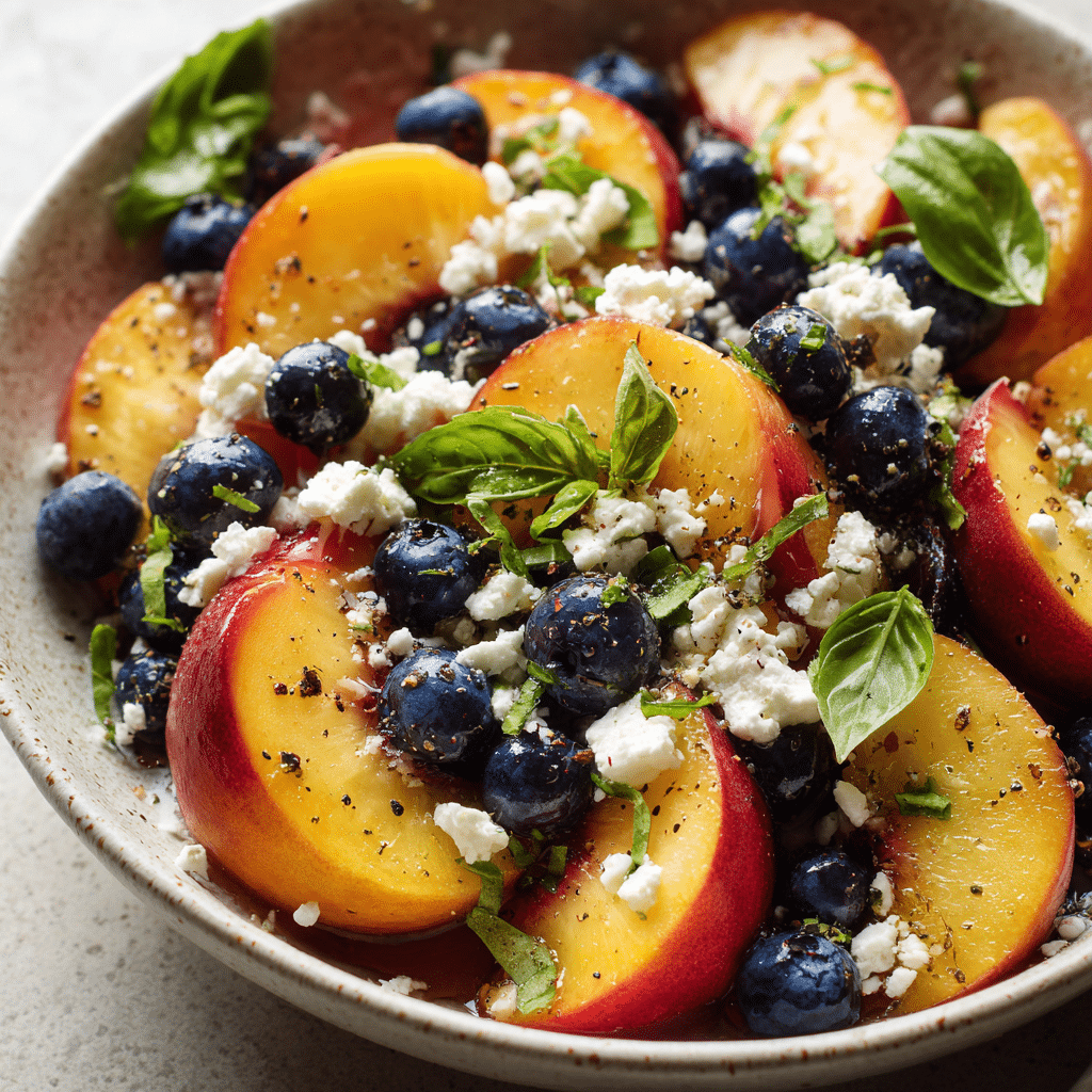 Blueberry Peach Feta Salad