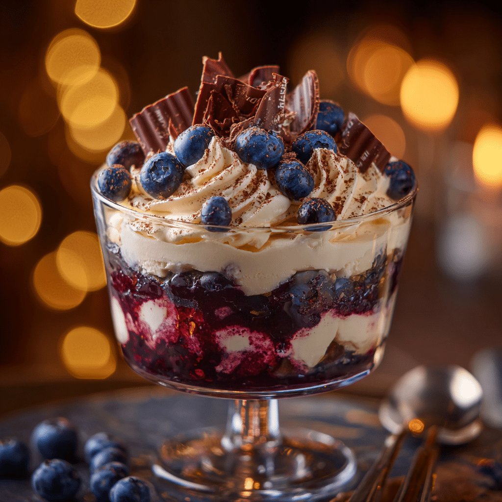 Blueberry Tiramisu Trifle